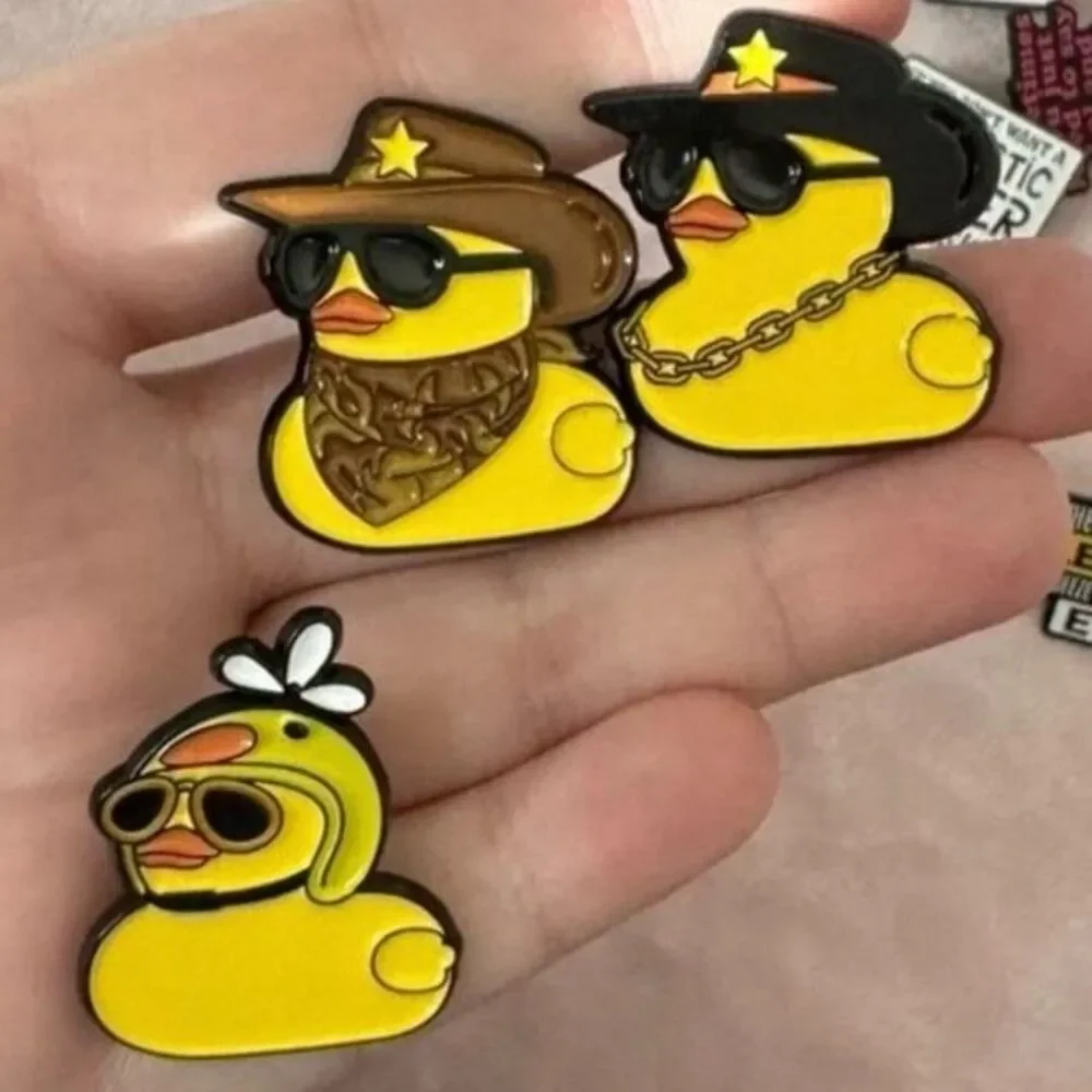 Rubber Duckie Cowboy Sheriff Enamel Pin